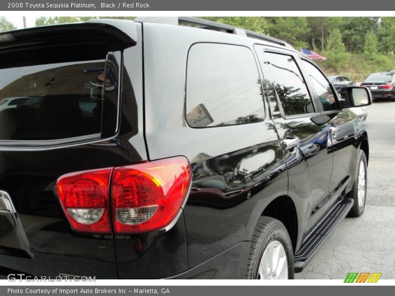 Black / Red Rock 2008 Toyota Sequoia Platinum