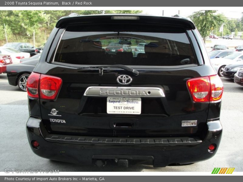 Black / Red Rock 2008 Toyota Sequoia Platinum