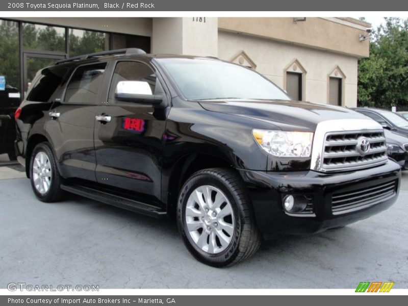 Black / Red Rock 2008 Toyota Sequoia Platinum
