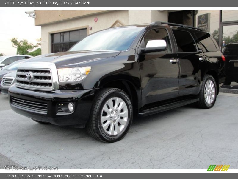 Black / Red Rock 2008 Toyota Sequoia Platinum