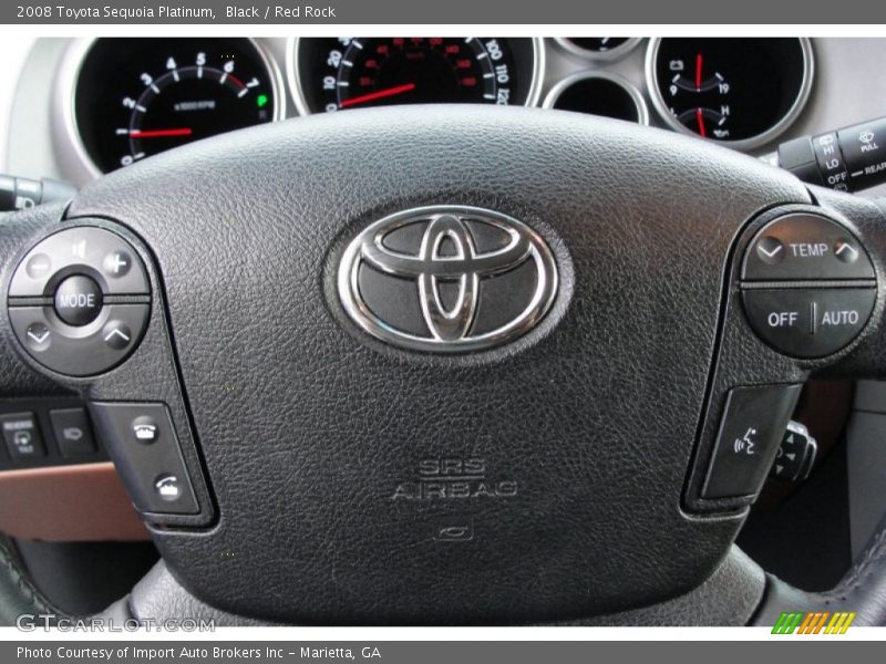 Black / Red Rock 2008 Toyota Sequoia Platinum