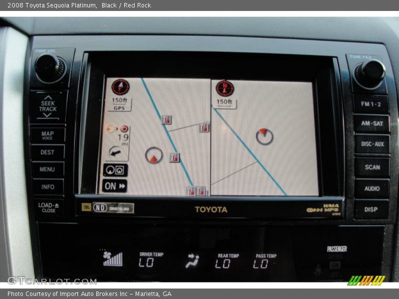 Black / Red Rock 2008 Toyota Sequoia Platinum