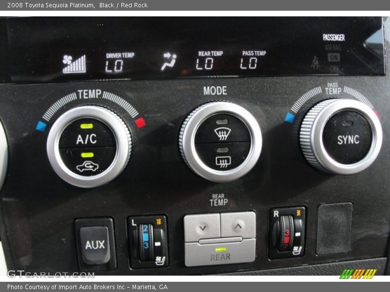 Black / Red Rock 2008 Toyota Sequoia Platinum