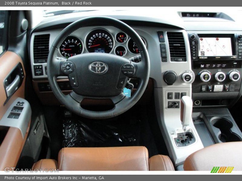 Black / Red Rock 2008 Toyota Sequoia Platinum