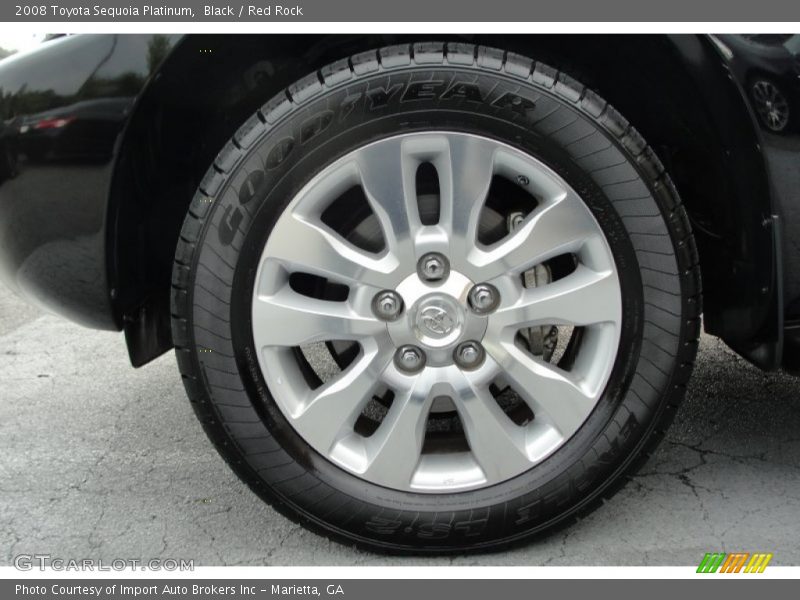 Black / Red Rock 2008 Toyota Sequoia Platinum