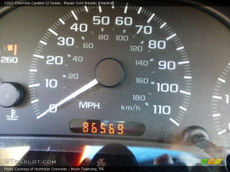 Mayan Gold Metallic / Neutral 2002 Chevrolet Cavalier LS Sedan