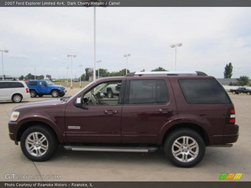 Dark Cherry Metallic / Camel 2007 Ford Explorer Limited 4x4