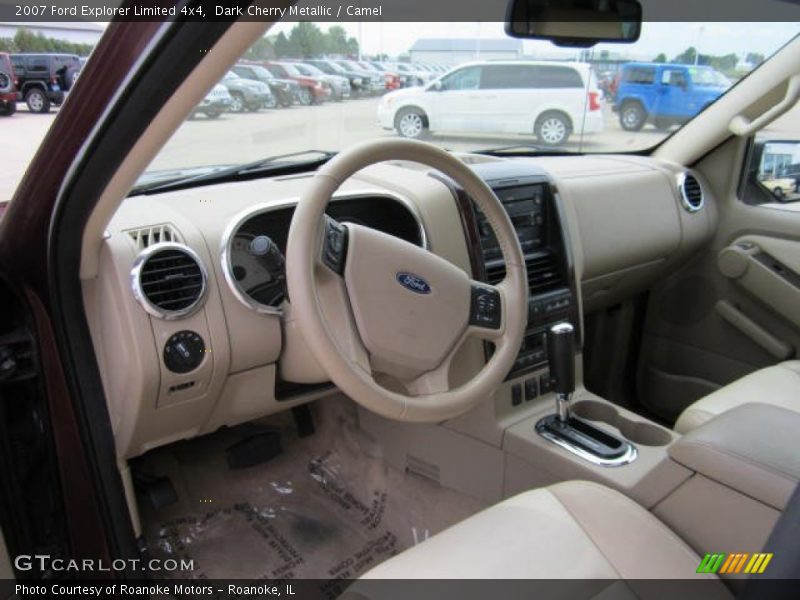 Dark Cherry Metallic / Camel 2007 Ford Explorer Limited 4x4