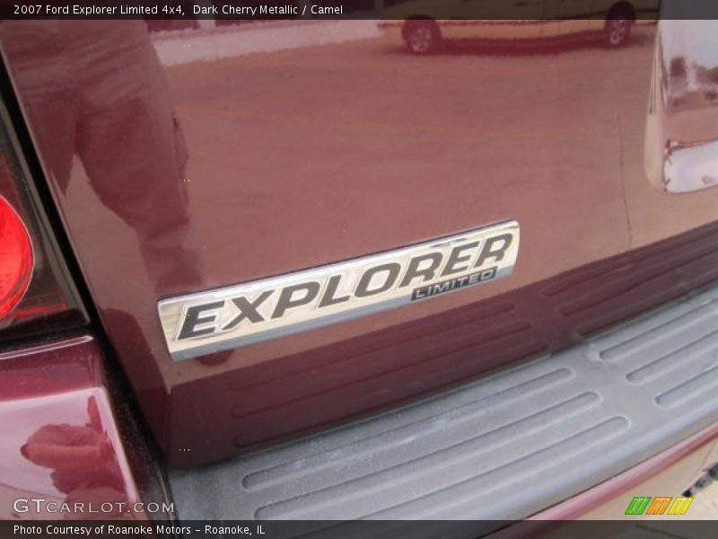 Dark Cherry Metallic / Camel 2007 Ford Explorer Limited 4x4