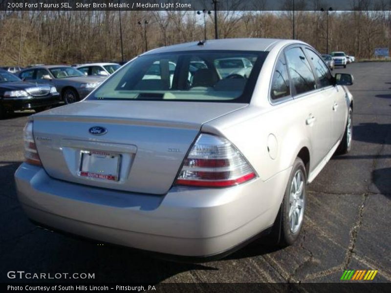 Silver Birch Metallic / Medium Light Stone 2008 Ford Taurus SEL