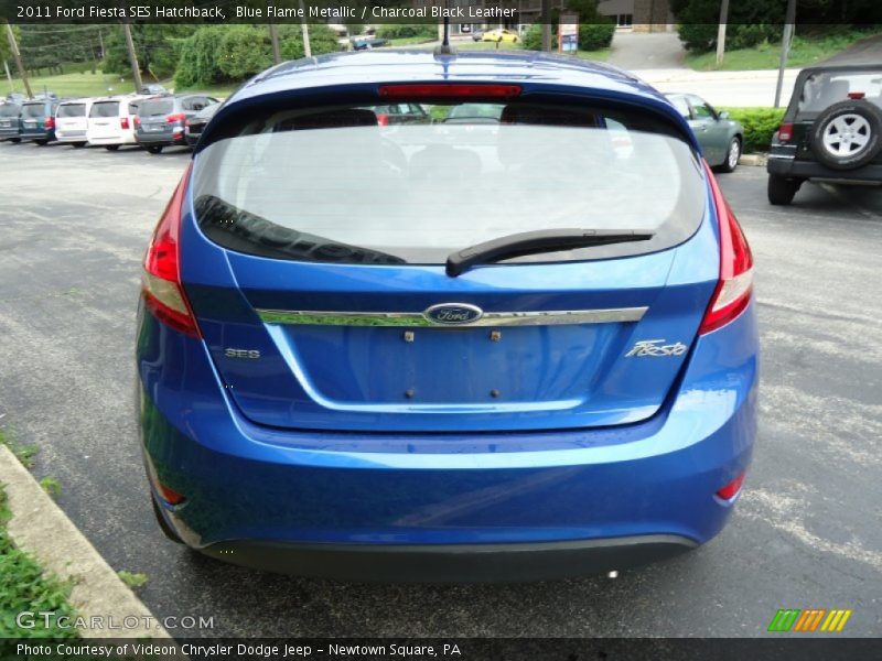 Blue Flame Metallic / Charcoal Black Leather 2011 Ford Fiesta SES Hatchback