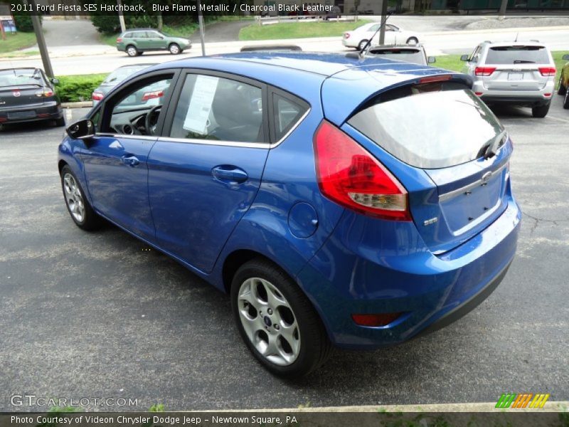 Blue Flame Metallic / Charcoal Black Leather 2011 Ford Fiesta SES Hatchback