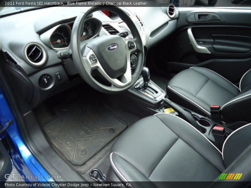 Charcoal Black Leather Interior - 2011 Fiesta SES Hatchback 