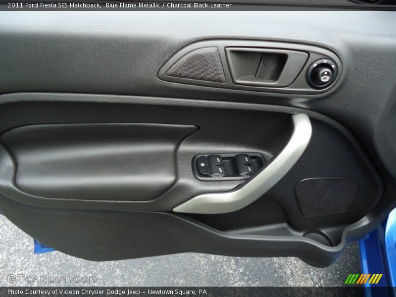 Blue Flame Metallic / Charcoal Black Leather 2011 Ford Fiesta SES Hatchback