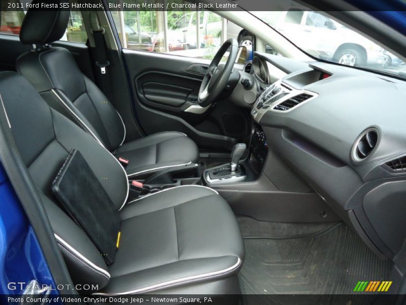 Blue Flame Metallic / Charcoal Black Leather 2011 Ford Fiesta SES Hatchback