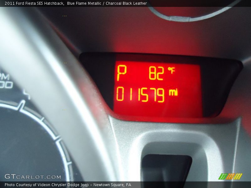 Blue Flame Metallic / Charcoal Black Leather 2011 Ford Fiesta SES Hatchback