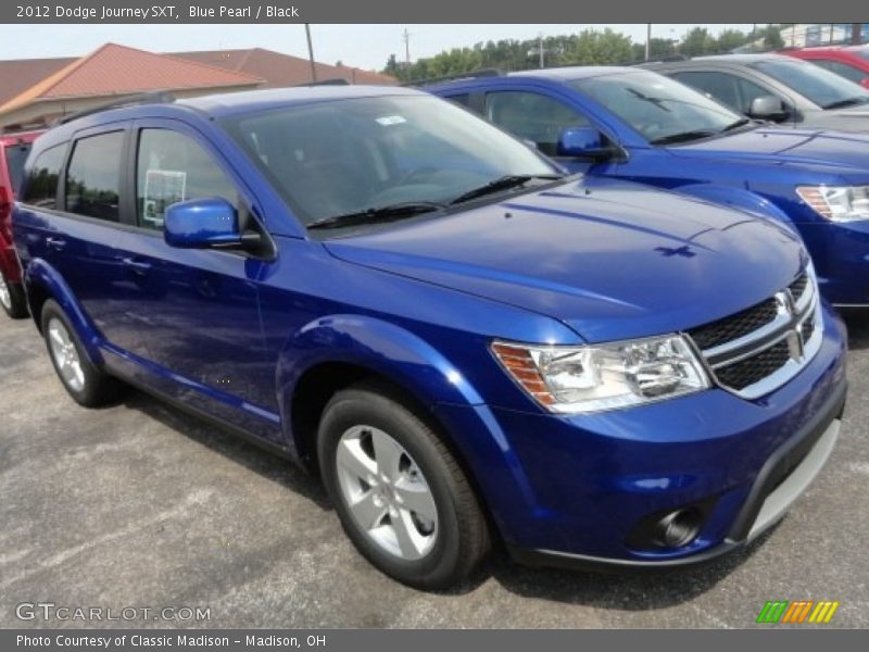 Blue Pearl / Black 2012 Dodge Journey SXT