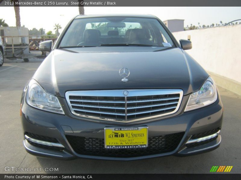 Steel Grey Metallic / Black 2013 Mercedes-Benz C 250 Luxury