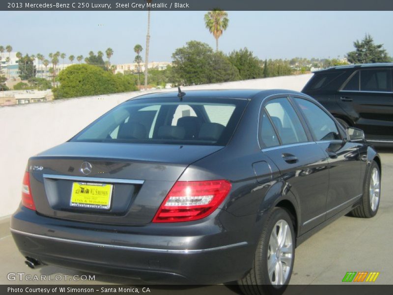 Steel Grey Metallic / Black 2013 Mercedes-Benz C 250 Luxury