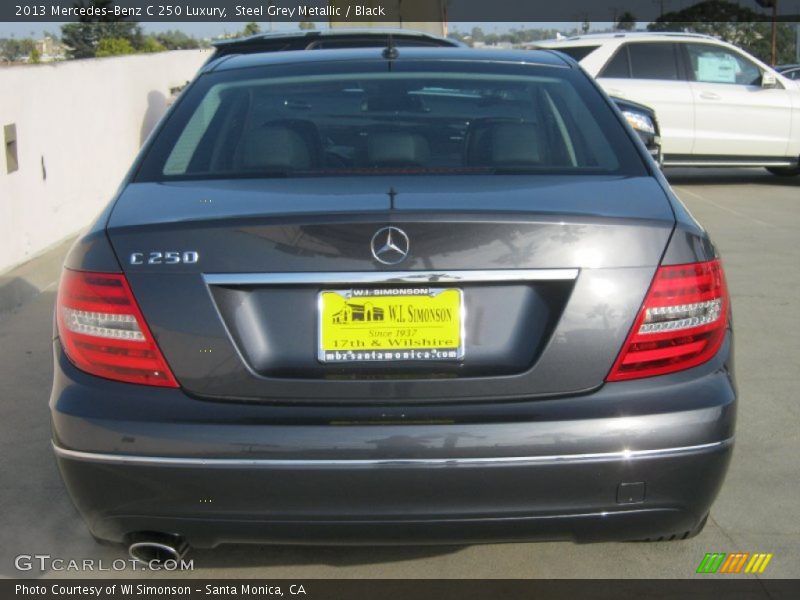 Steel Grey Metallic / Black 2013 Mercedes-Benz C 250 Luxury