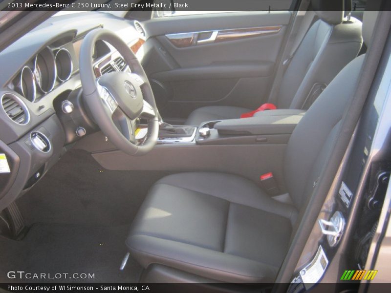 Steel Grey Metallic / Black 2013 Mercedes-Benz C 250 Luxury