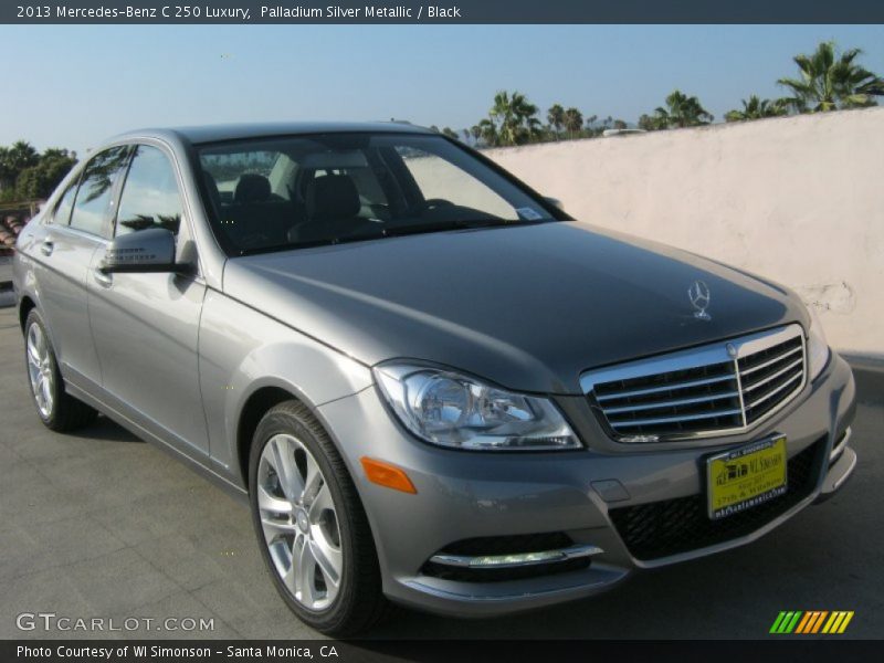 Palladium Silver Metallic / Black 2013 Mercedes-Benz C 250 Luxury