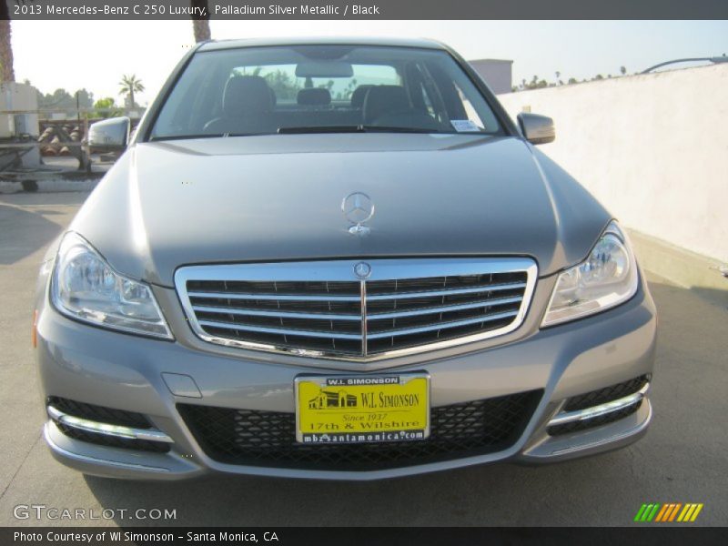 Palladium Silver Metallic / Black 2013 Mercedes-Benz C 250 Luxury