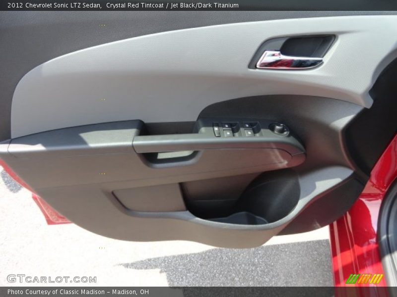 Crystal Red Tintcoat / Jet Black/Dark Titanium 2012 Chevrolet Sonic LTZ Sedan