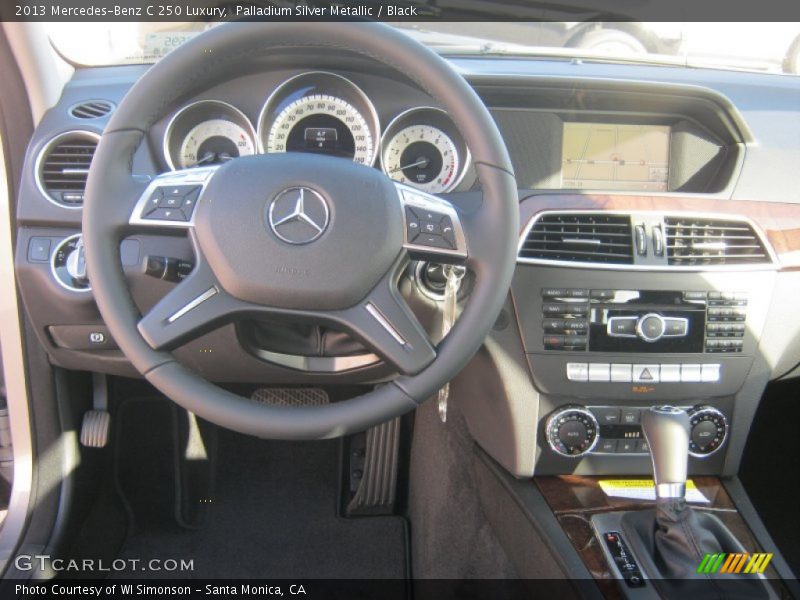 Palladium Silver Metallic / Black 2013 Mercedes-Benz C 250 Luxury