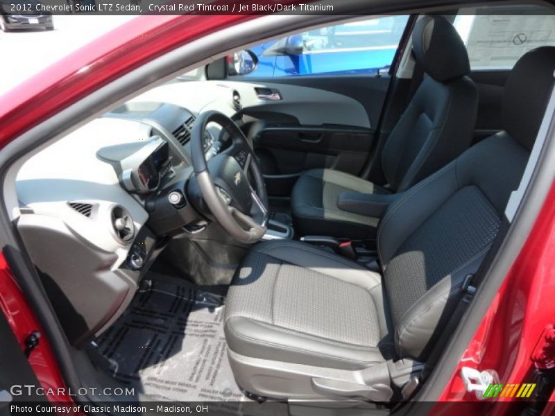 Crystal Red Tintcoat / Jet Black/Dark Titanium 2012 Chevrolet Sonic LTZ Sedan