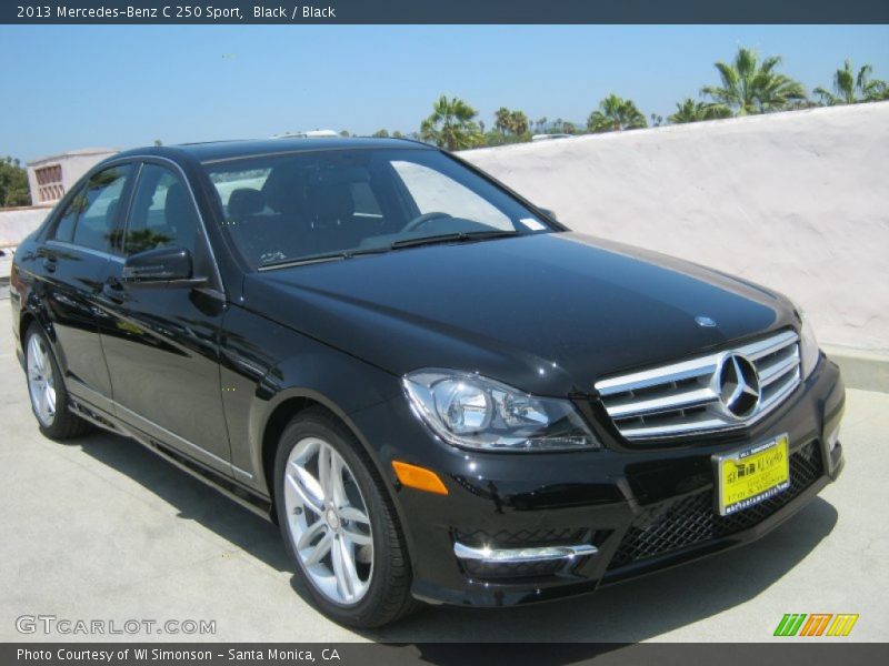 Black / Black 2013 Mercedes-Benz C 250 Sport