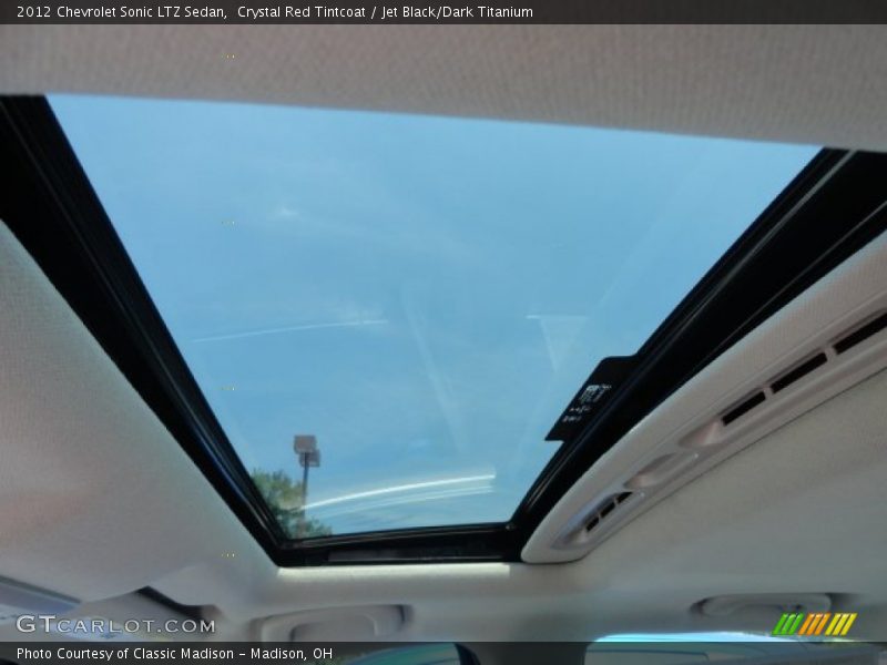 Crystal Red Tintcoat / Jet Black/Dark Titanium 2012 Chevrolet Sonic LTZ Sedan