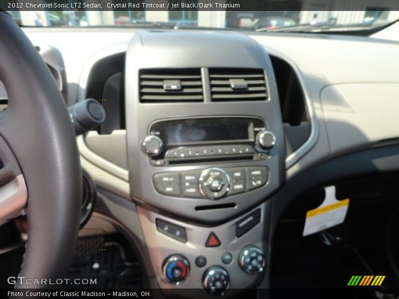 Crystal Red Tintcoat / Jet Black/Dark Titanium 2012 Chevrolet Sonic LTZ Sedan