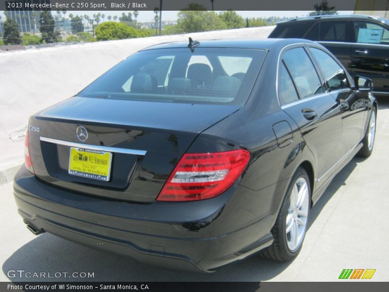 Black / Black 2013 Mercedes-Benz C 250 Sport