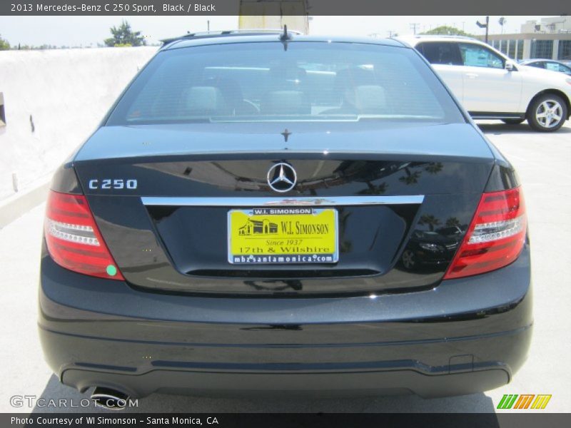 Black / Black 2013 Mercedes-Benz C 250 Sport