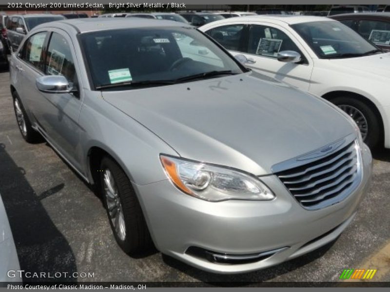 Bright Silver Metallic / Black 2012 Chrysler 200 Limited Sedan