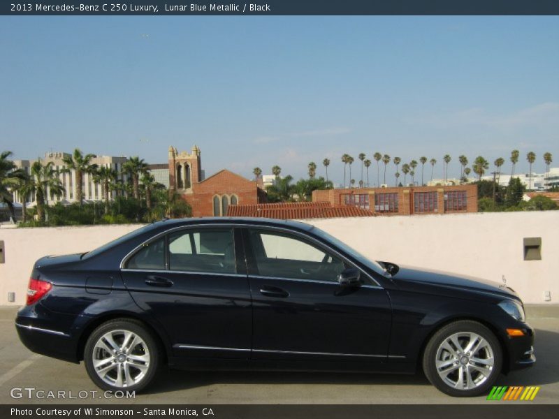 Lunar Blue Metallic / Black 2013 Mercedes-Benz C 250 Luxury