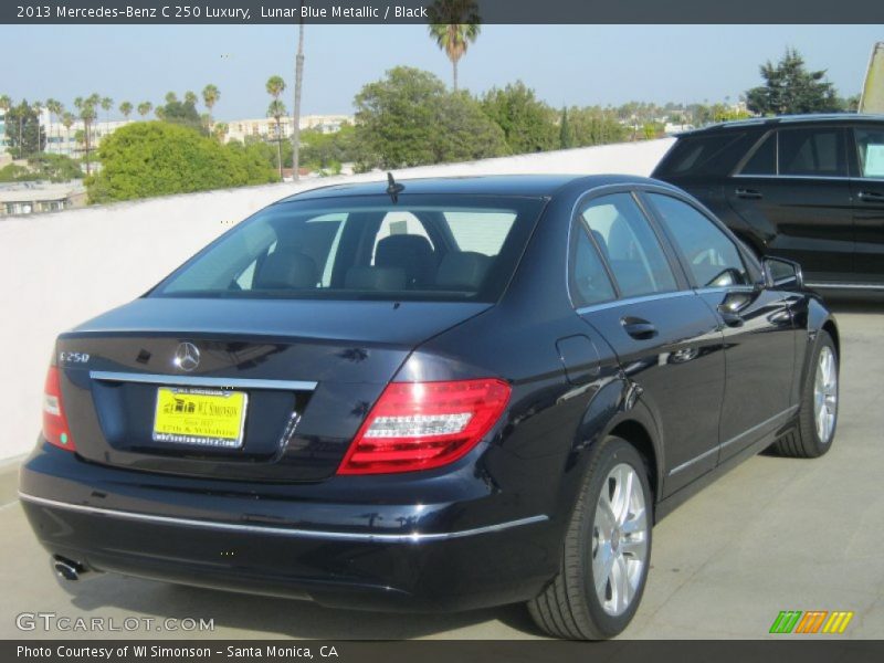 Lunar Blue Metallic / Black 2013 Mercedes-Benz C 250 Luxury