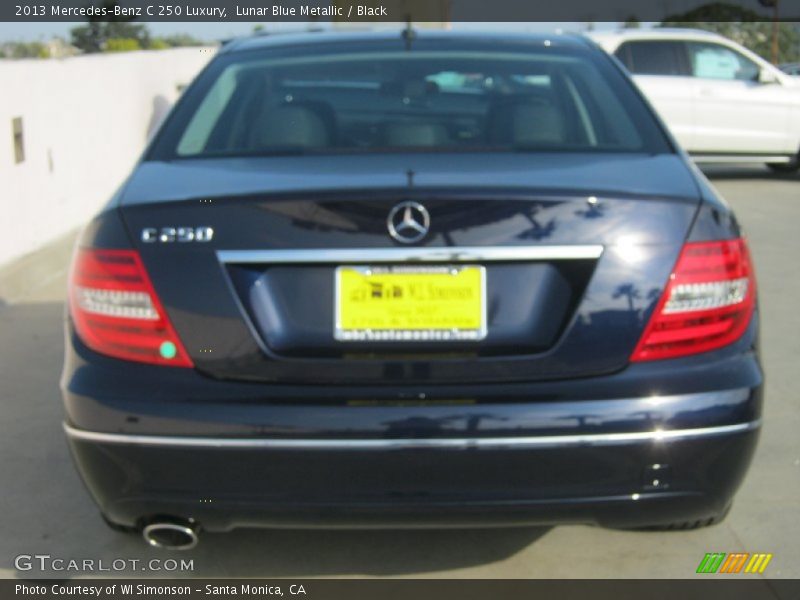 Lunar Blue Metallic / Black 2013 Mercedes-Benz C 250 Luxury
