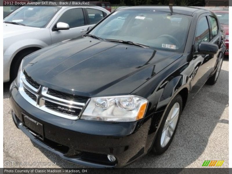 Black / Black/Red 2012 Dodge Avenger SXT Plus