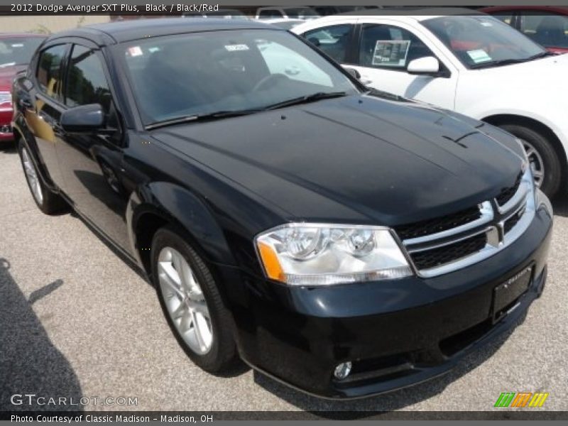 Black / Black/Red 2012 Dodge Avenger SXT Plus