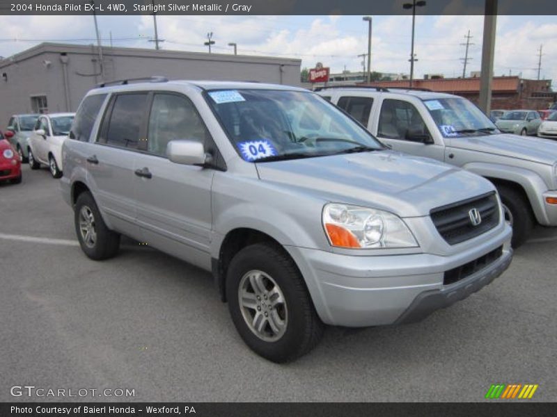 Starlight Silver Metallic / Gray 2004 Honda Pilot EX-L 4WD