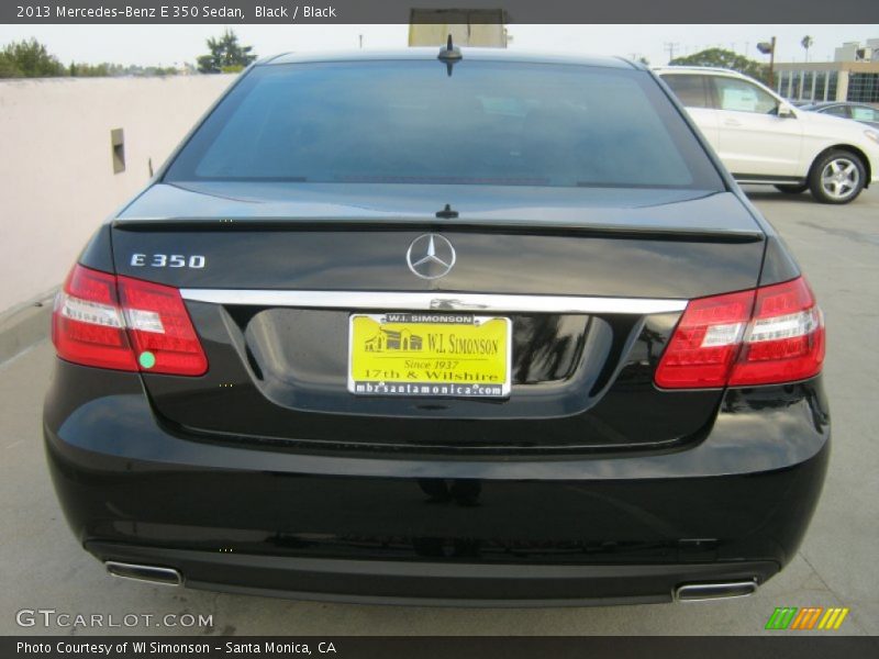 Black / Black 2013 Mercedes-Benz E 350 Sedan