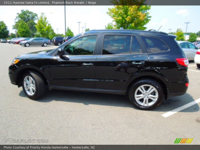 Phantom Black Metallic / Beige 2011 Hyundai Santa Fe Limited