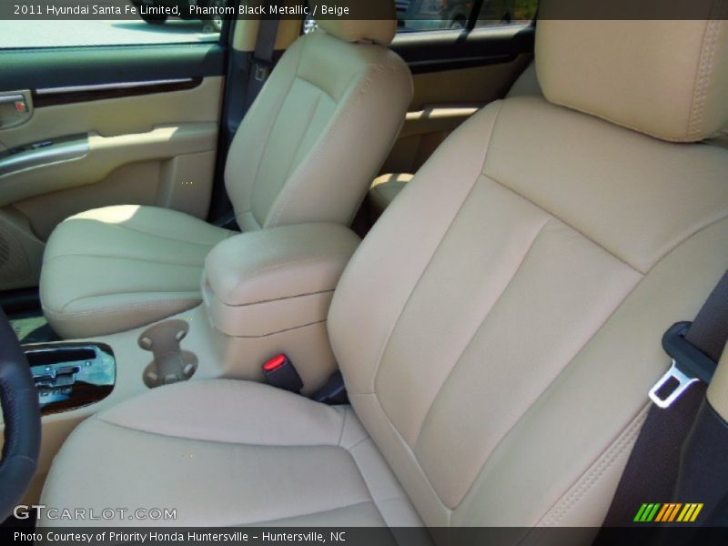 Phantom Black Metallic / Beige 2011 Hyundai Santa Fe Limited