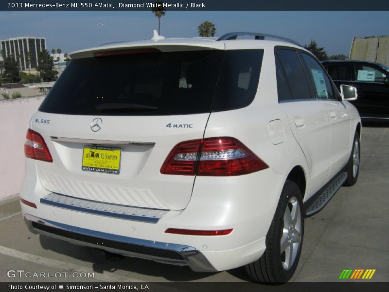 Diamond White Metallic / Black 2013 Mercedes-Benz ML 550 4Matic