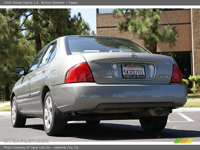 Bronze Shimmer / Taupe 2005 Nissan Sentra 1.8