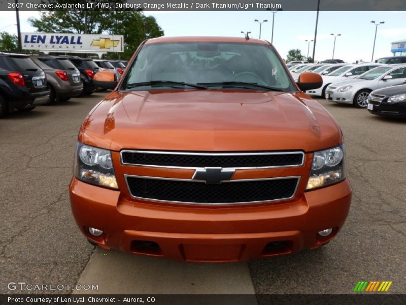 Sunburst Orange Metallic / Dark Titanium/Light Titanium 2007 Chevrolet Avalanche LT 4WD