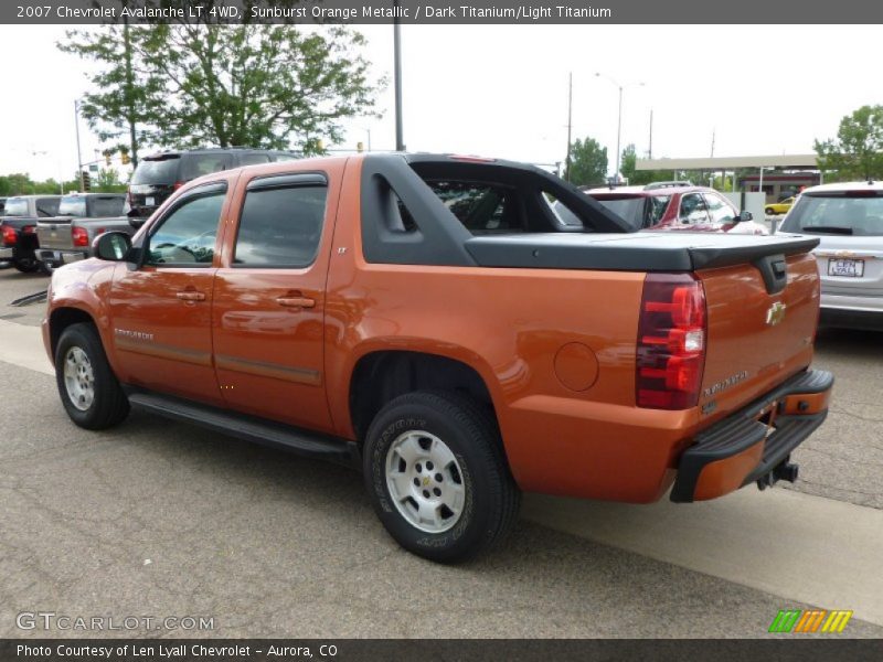 Sunburst Orange Metallic / Dark Titanium/Light Titanium 2007 Chevrolet Avalanche LT 4WD
