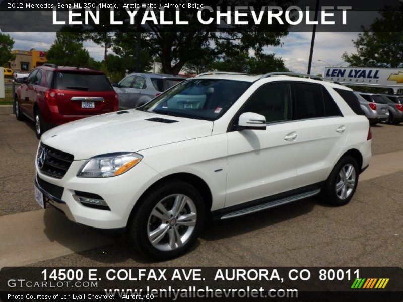Arctic White / Almond Beige 2012 Mercedes-Benz ML 350 4Matic